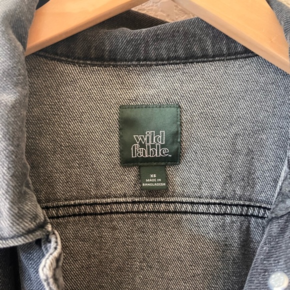 Wild Fable Women’s Oversized Black Denim Jacket NWOT - Picture 3 of 10